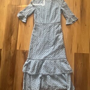 Boden Light Blue Lace Maxi Dress